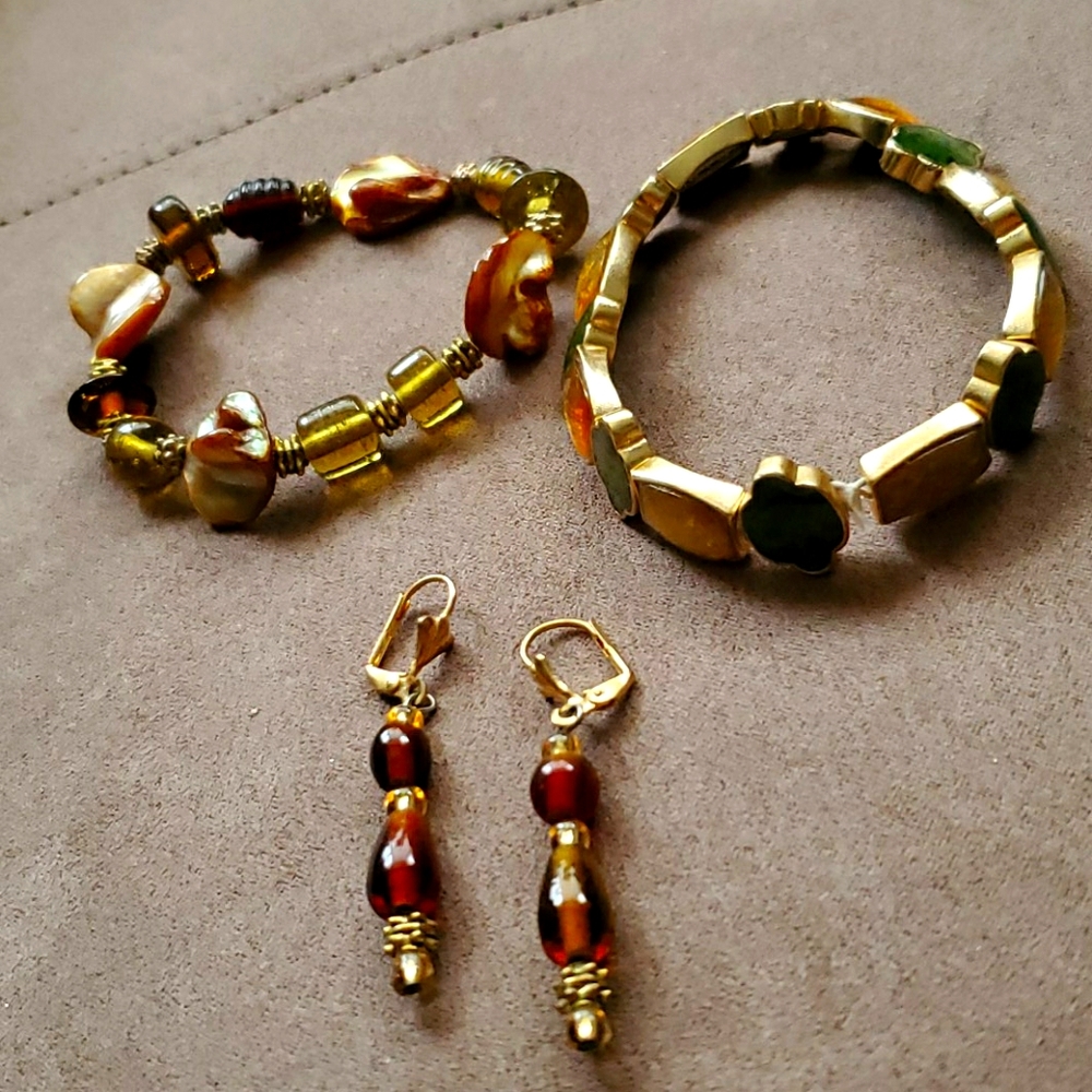Beaded Bracelets with Earrings